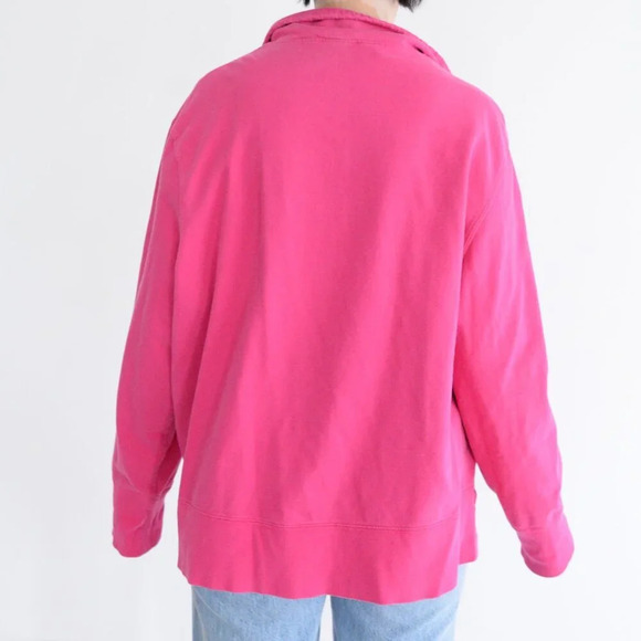 Vintage Image 80's Pink Half Zip Pullover Barbiecore Sweater M - Picture 3 of 9